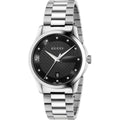 Gucci Unisex Swiss Made Quartz Stainless Steel Black Dial 38mm Watch YA126456