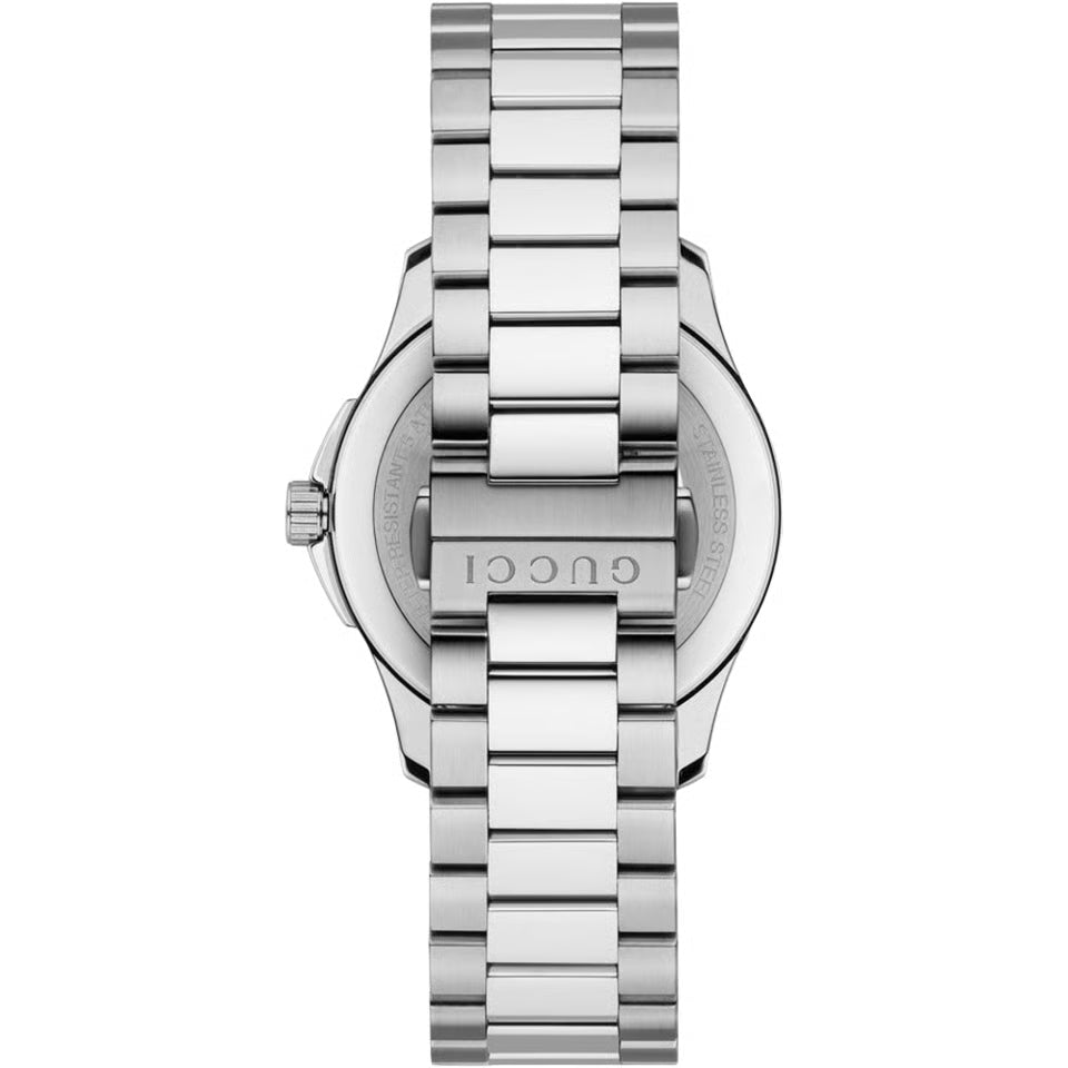 Gucci Unisex Swiss Made Quartz Stainless Steel Black Dial 38mm Watch YA126456