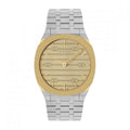 Gucci Men’s Swiss Made Quartz Silver Stainless Steel Champagne Dial 38mm Watch YA163405
