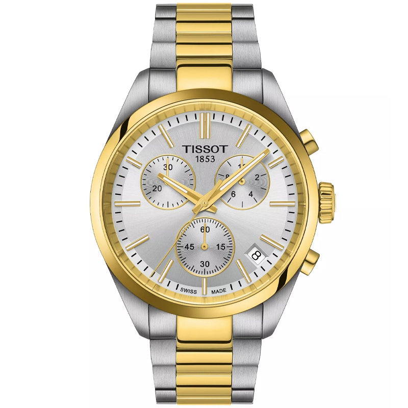 TISSOT Men’s Quartz Swiss Made Two-tone Stainless Steel Silver Dial 40mm Watch T150.417.22.031.00