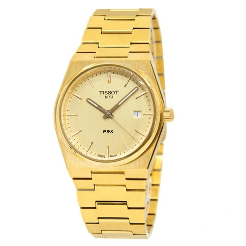 TISSOT PRX Men’s Swiss Made Quartz Gold Stainless Steel Gold Dial 40mm Watch T137.410.33.021.00