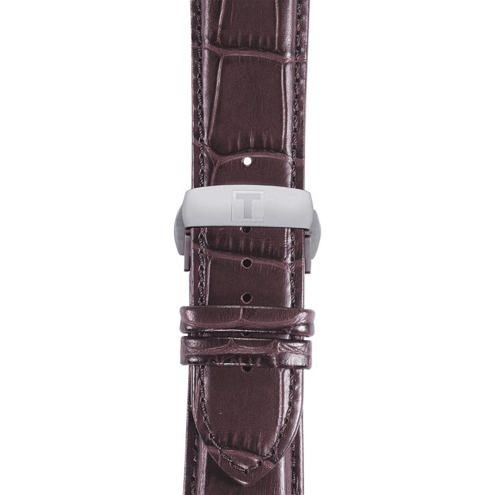 TISSOT Couturier Men’s Quartz Swiss Made Brown Leather Strap Silver Dial 41mm Watch T035.617.16.031.00