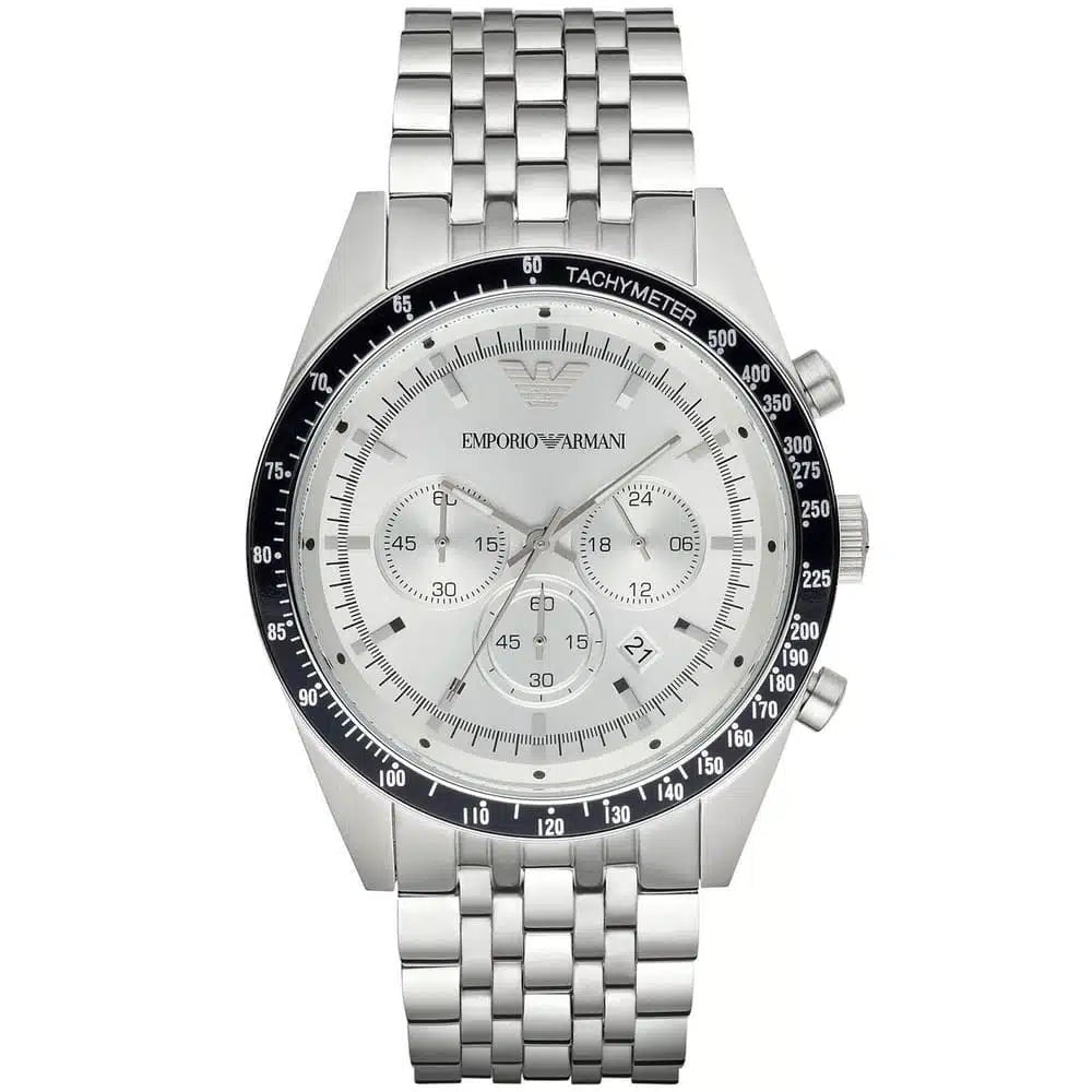 Emporio Armani Men’s Quartz Stainless Steel Silver Dial 46mm Watch AR6073