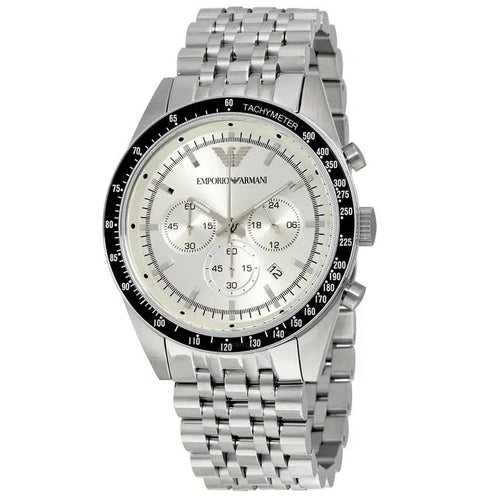 Emporio Armani Men’s Quartz Stainless Steel Silver Dial 46mm Watch AR6073