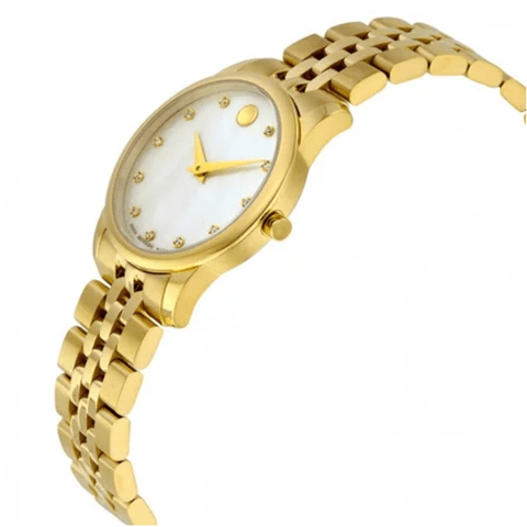 Movado Women’s Quartz Swiss Made Stainless Steel Mother of pearl Dial 28mm Watch 606998
