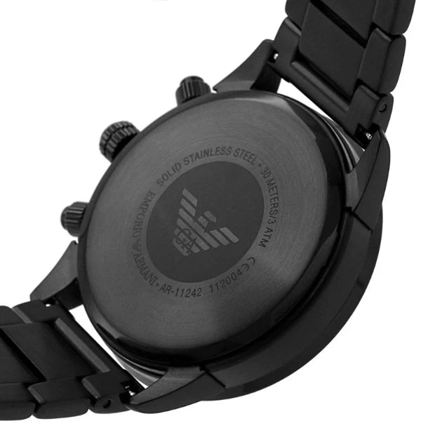 Emporio Armani Men’s Quartz Stainless Steel Black Dial 43mm Watch AR11242