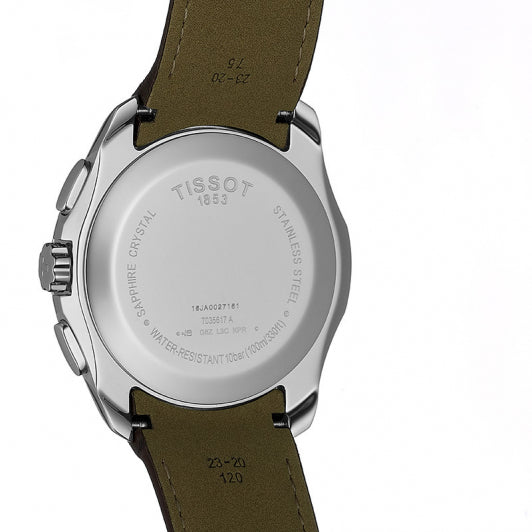 TISSOT Couturier Men’s Quartz Swiss Made Brown Leather Strap Silver Dial 41mm Watch T035.617.16.031.00