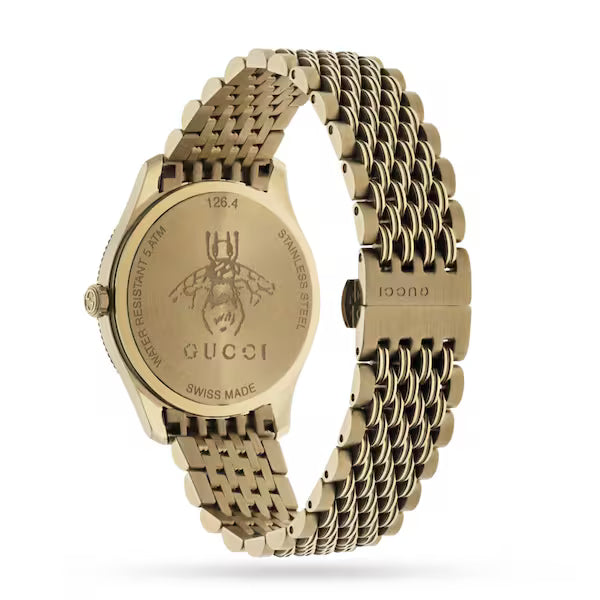 Gucci Women’s Swiss Made Quartz Stainless Steel Silver Dial 36mm Watch YA1264155