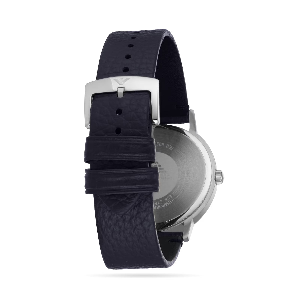 Emporio Armani Men’s Quartz Blue Leather Strap Blue Dial 41mm Watch AR11012