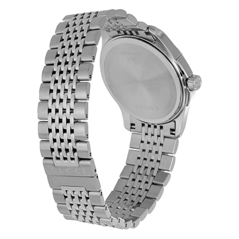 Gucci Men’s Swiss Made Quartz Silver Stainless Steel Green Dial 38mm Watch YA1264108