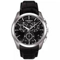 TISSOT Men’s Quartz Swiss Made Black Leather Strap Black Dial 41mm Watch T035.617.16.051.00