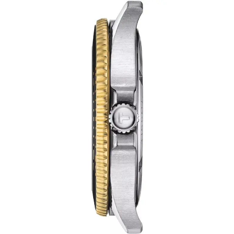 TISSOT Seastar Men’s Quartz Swiss Made Two-Tone Stainless Steel Black Dial 40mm Watch T120.410.22.051.00