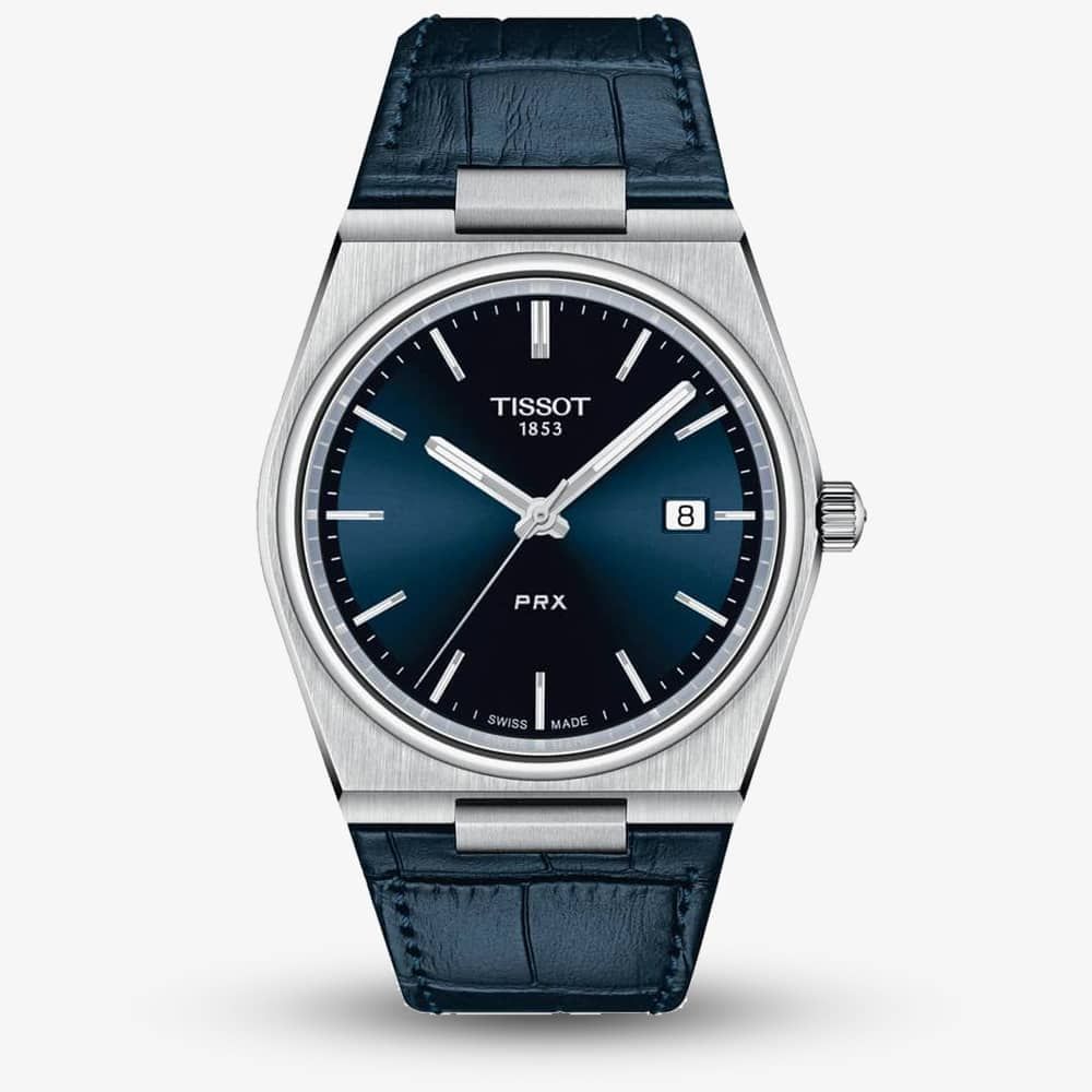 TISSOT PRX Men’s Quartz Swiss Made Blue Leather Strap Blue Dial 40mm Watch T137.410.16.041.00