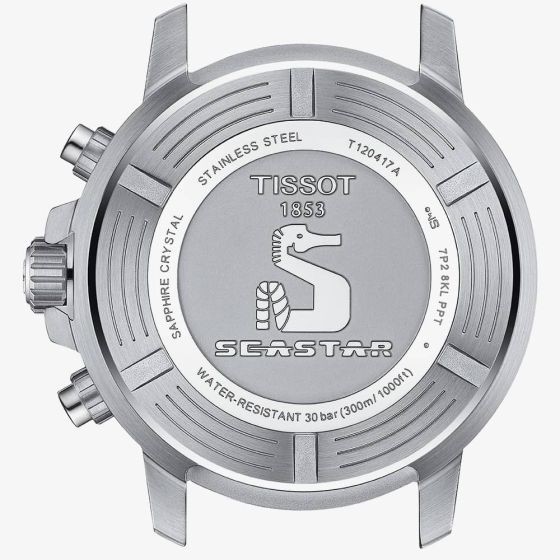 TISSOT Seastar 1000 Men’s Chronograph Quartz Swiss Made Grey Textile Strap Grey Dial 45mm Watch T120.417.17.081.01