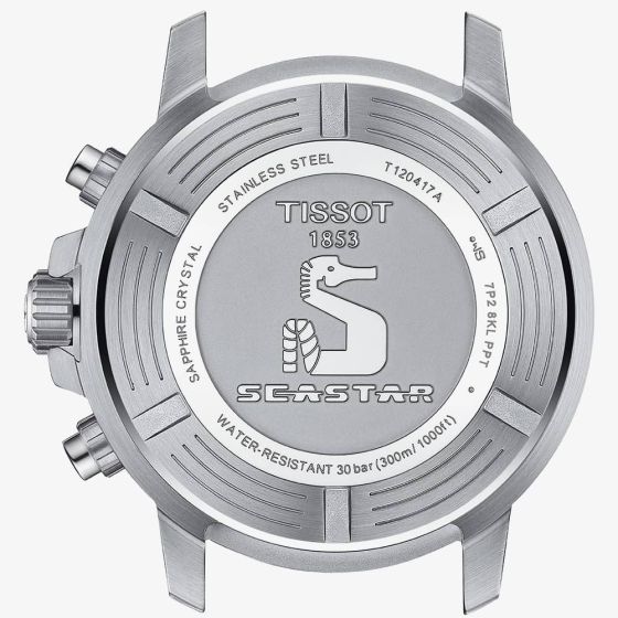 TISSOT Seastar 1000 Men’s Chronograph Quartz Swiss Made Black Textile Strap Black Dial 45mm Watch T120.417.17.051.03