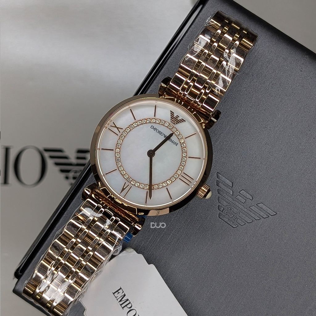 EMPORIO ARMANI Classic Mother of Pearl Dial Ladies Watch AR1909