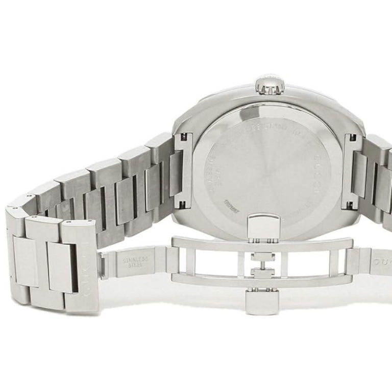 Gucci Men’s Swiss Made Quartz Silver Stainless Steel Blue Dial 41mm Watch YA142314