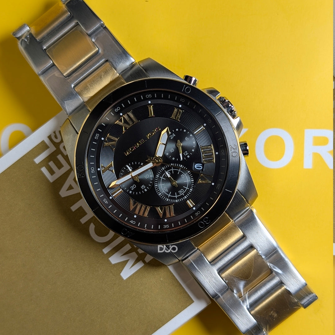 Michael Kors Men’s Quartz Two-tone Stainless Steel Black Dial 44mm Watch MK8901