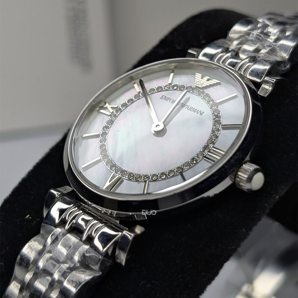 EMPORIO ARMANI Silver Dial Silver Stainless Watch For Women - AR1908