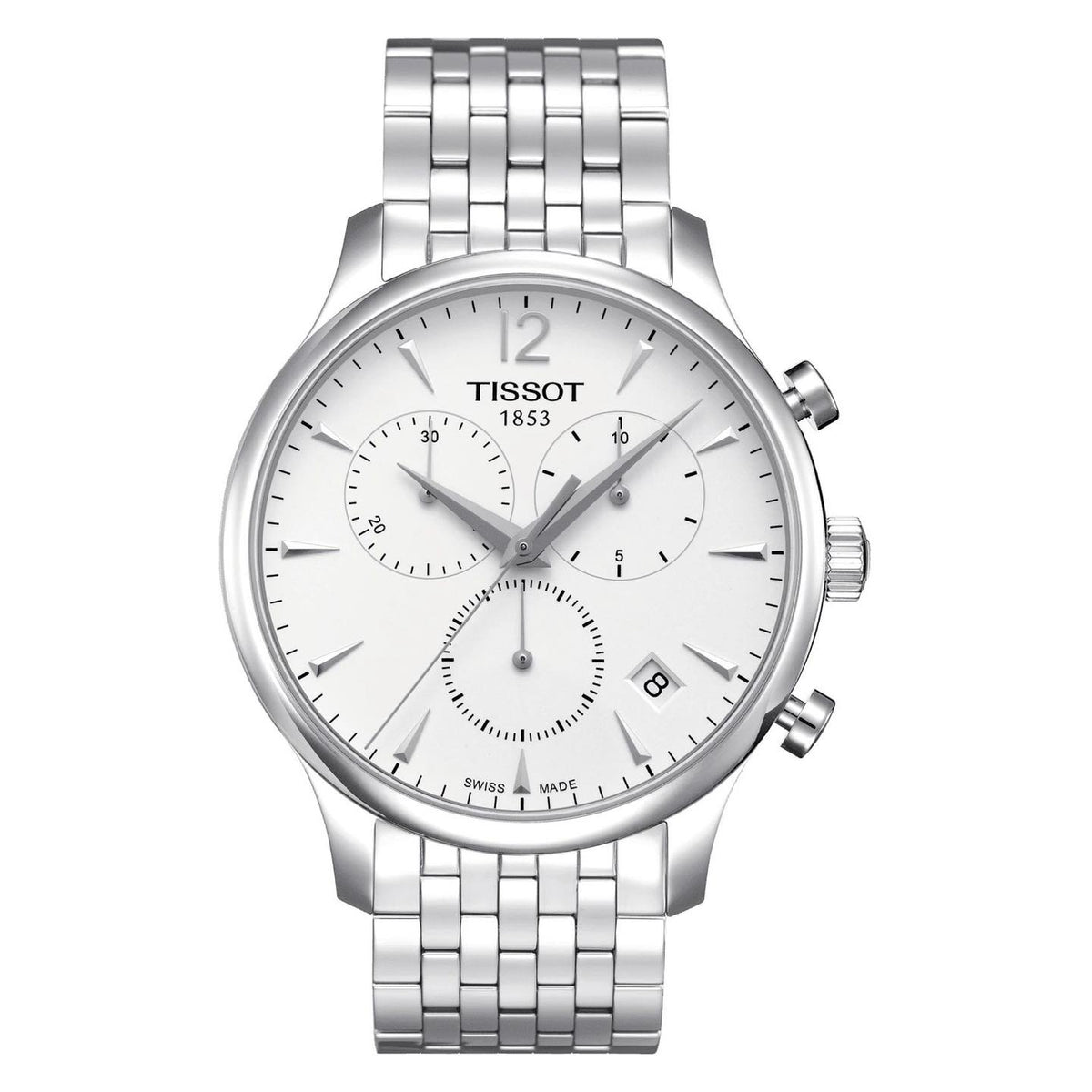 TISSOT Men’s Quartz Swiss Made Stainless Steel White Dial 42mm Watch T063.617.11.037.00