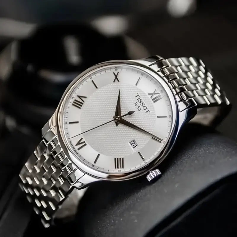 TISSOT Men’s Quartz Swiss Made Silver Stainless Steel Silver Dial 42mm Watch T063.610.11.038.00