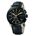 Gucci Men’s Swiss Made Quartz Leather Strap Black Dial 44mm Watch YA101203