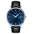 TISSOT Men’s Swiss Made Quartz Black Leather Strap Blue Dial 42mm Watch T063.610.16.047.00