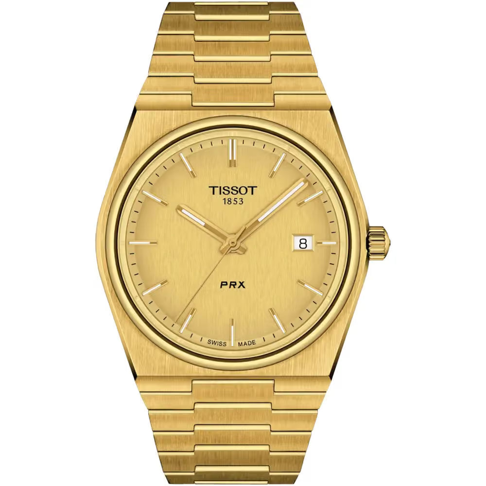TISSOT PRX Men’s Swiss Made Quartz Gold Stainless Steel Gold Dial 40mm Watch T137.410.33.021.00