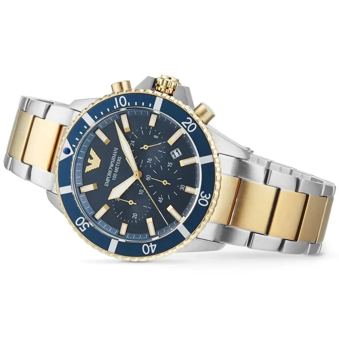 Emporio Armani Men’s Quartz Stainless Steel Blue Dial 43mm Watch AR11362