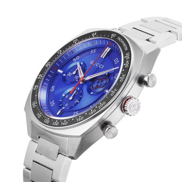 Gucci Men’s Swiss Made Quartz Stainless Steel Blue Dial 41mm Watch YA142317
