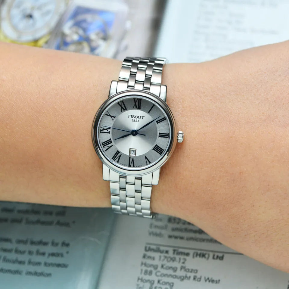 Tissot Women’s Quartz Swiss Made Stainless Steel Silver Dial 30mm Watch T122.210.11.033.00