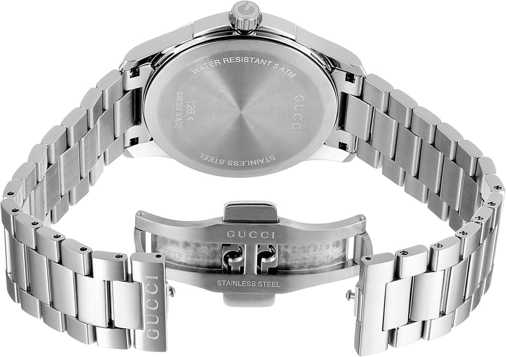 Gucci Men’s Swiss Made Quartz Stainless Steel Blue Dial 38mm Watch YA126440