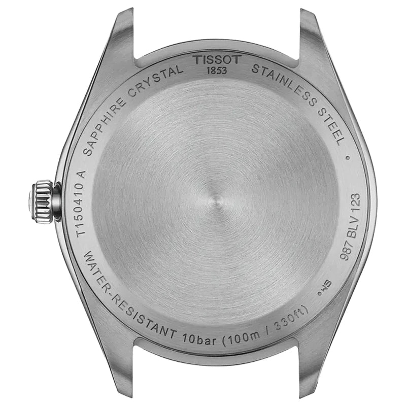 TISSOT Men’s Quartz Swiss Made Silver Stainless Steel Ice Blue Dial 40mm Watch T150.410.11.351.00