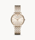 Emporio Armani Women’s Quartz Stainless Steel Rose Gold Dial 32mm Watch AR11062