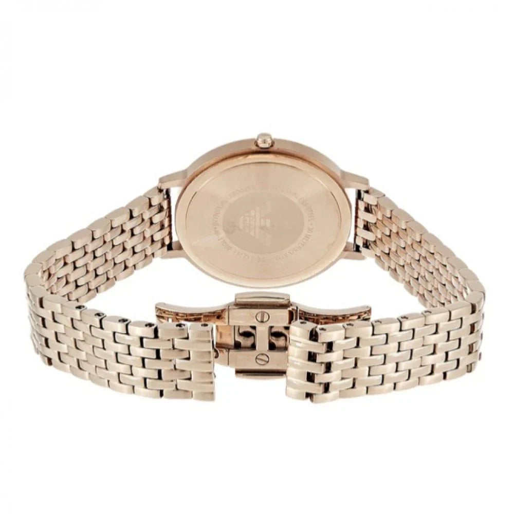 Emporio Armani Women’s Quartz Stainless Steel Rose Gold Dial 32mm Watch AR11062