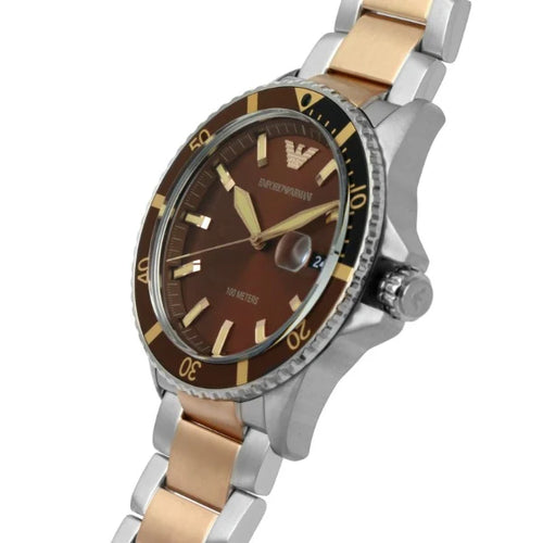 Emporio Armani Men’s Quartz Stainless Steel Brown Dial 42mm Watch AR11340