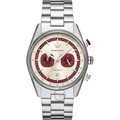 Emporio Armani Men’s Chronograph Quartz Silver Stainless Steel Beige Dial 42mm Watch AR11645