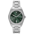 Emporio Armani Men’s Quartz Silver Stainless Steel Green Dial 41mm Watch AR11621
