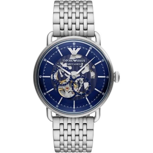 Emporio Armani Men’s Automatic Stainless Steel Blue Dial 43mm Watch AR60024