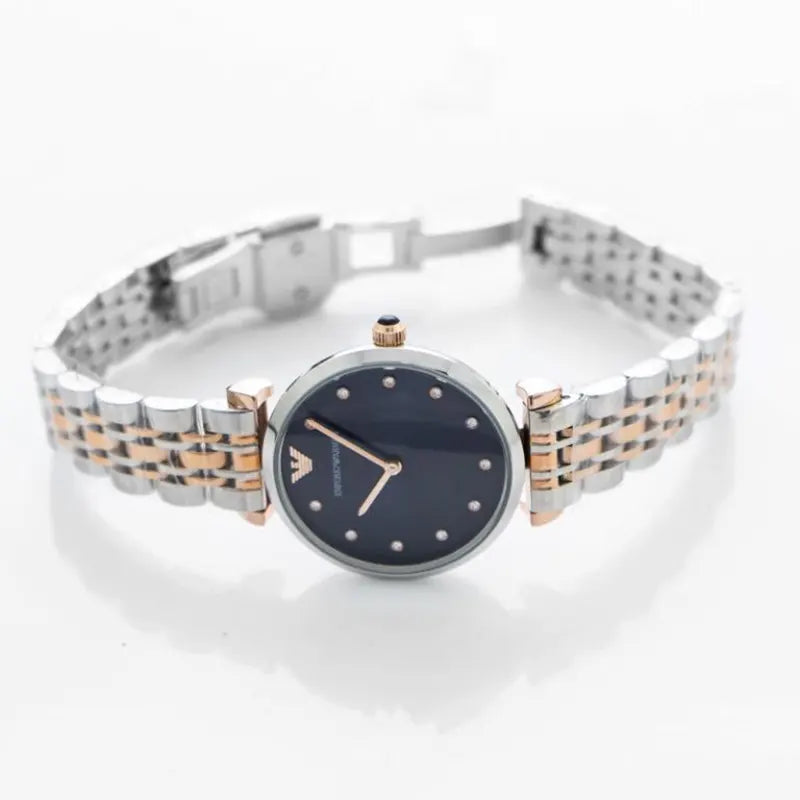 Emporio Armani Women’s Quartz Stainless Steel Blue Dial 32mm Watch AR11092