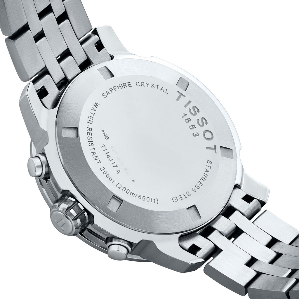 TISSOT PRC 200 Chronograph Men’s Quartz Swiss Made Silver Stainless Steel Blue Dial 42mm Watch T114.417.11.047.00
