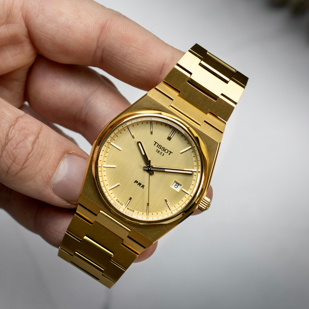 TISSOT PRX Men’s Swiss Made Quartz Gold Stainless Steel Gold Dial 40mm Watch T137.410.33.021.00