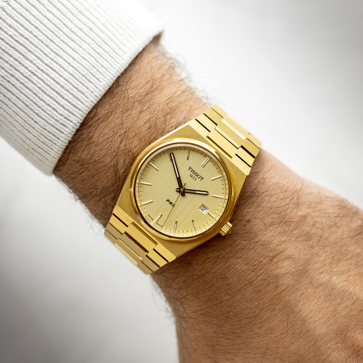 TISSOT PRX Men’s Swiss Made Quartz Gold Stainless Steel Gold Dial 40mm Watch T137.410.33.021.00
