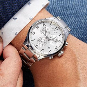 TISSOT Men’s Quartz Swiss Made Stainless Steel Silver Dial 45mm Watch T116.617.11.037.00