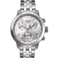 TISSOT Men’s PRC 200 Chronograph Quartz Swiss Made Silver Stainless Steel Silver Dial 41mm Watch T055.417.11.037.00