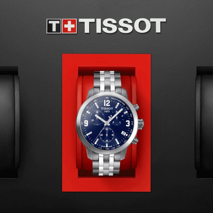 TISSOT PRC 200 Chronograph Men’s Quartz Swiss Made Stainless Steel Blue Dial 42mm Watch T055.417.11.047.00