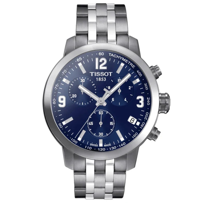 TISSOT PRC 200 Chronograph Men’s Quartz Swiss Made Stainless Steel Blue Dial 42mm Watch T055.417.11.047.00