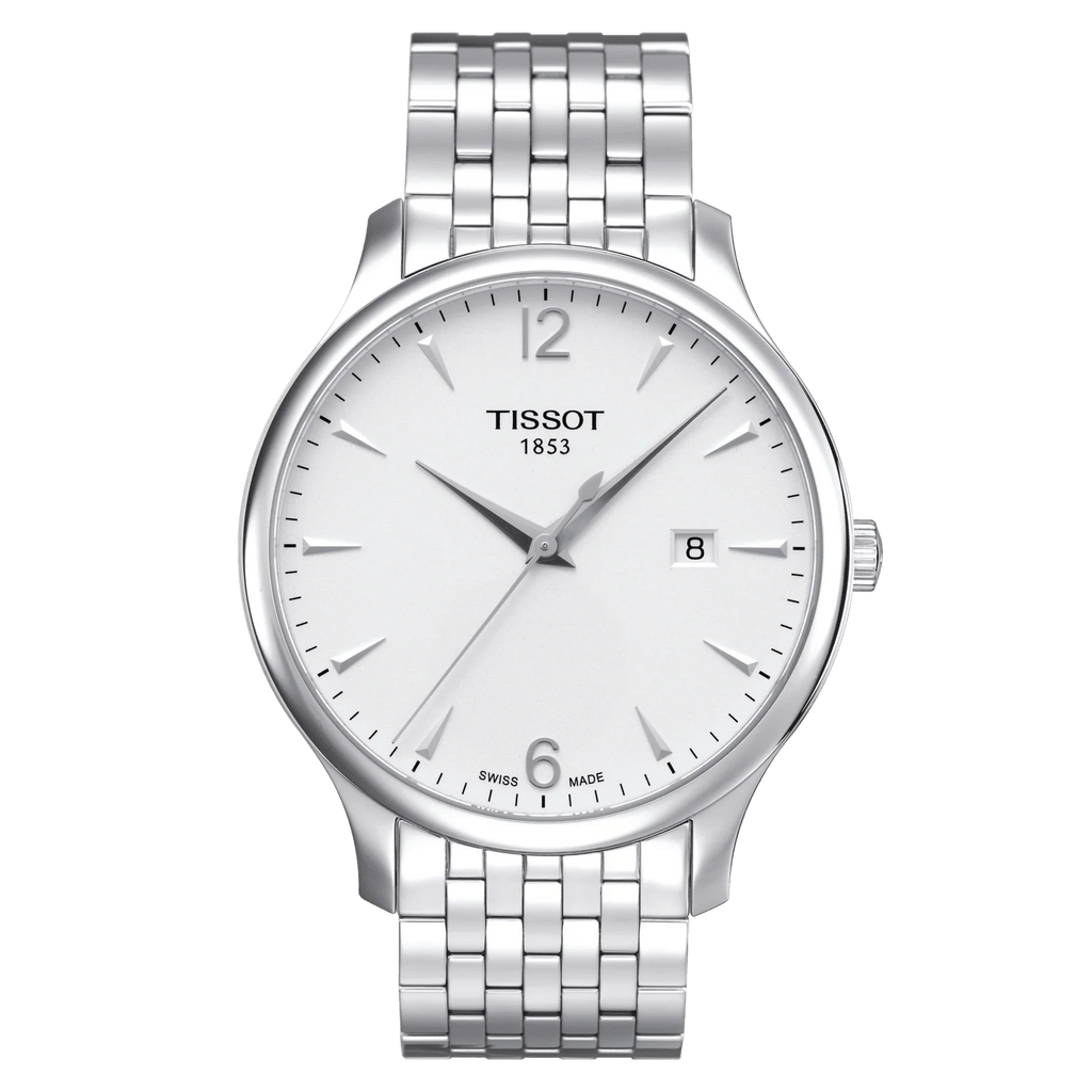 TISSOT Men’s Quartz Swiss Made Stainless Steel White Dial 42mm Watch T063.610.11.037.00