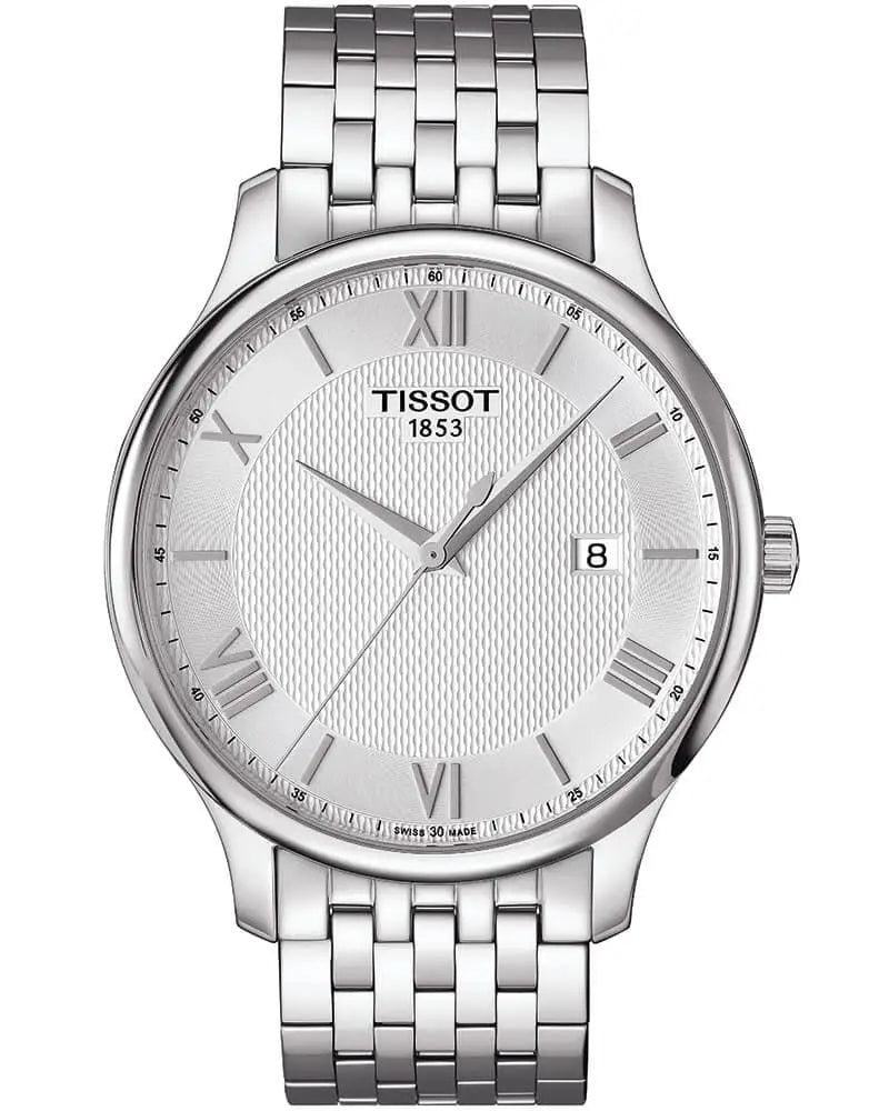 TISSOT Men’s Quartz Swiss Made Silver Stainless Steel Silver Dial 42mm Watch T063.610.11.038.00