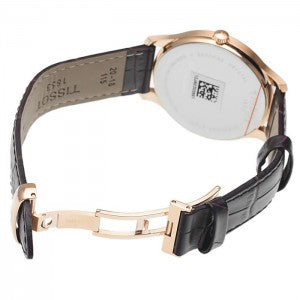 TISSOT Men’s Swiss Made Quartz Brown Leather Strap White Dial 42mm Watch T063.610.36.037.00